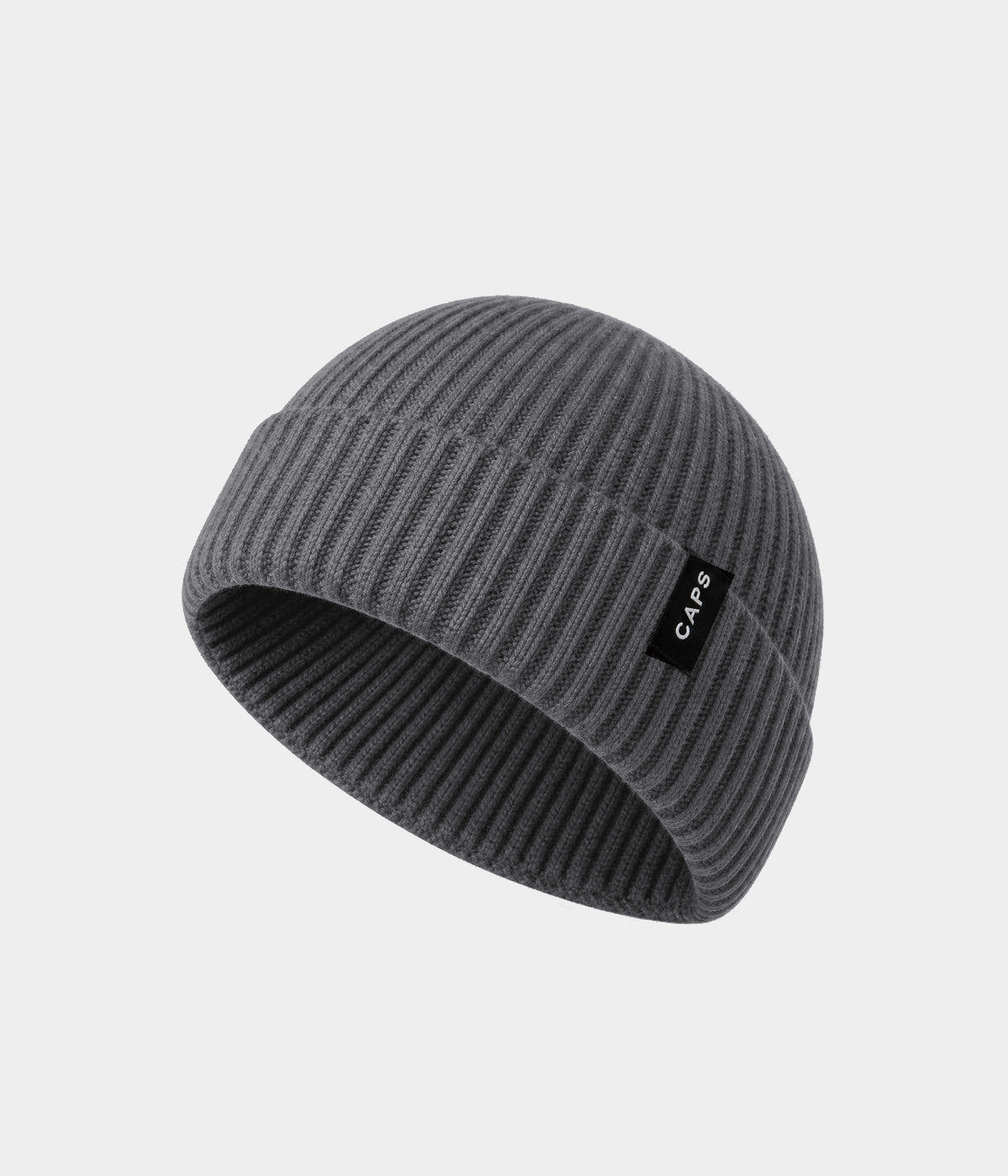 LOGO FISHERMAN BEANIE LIGHT GRAY