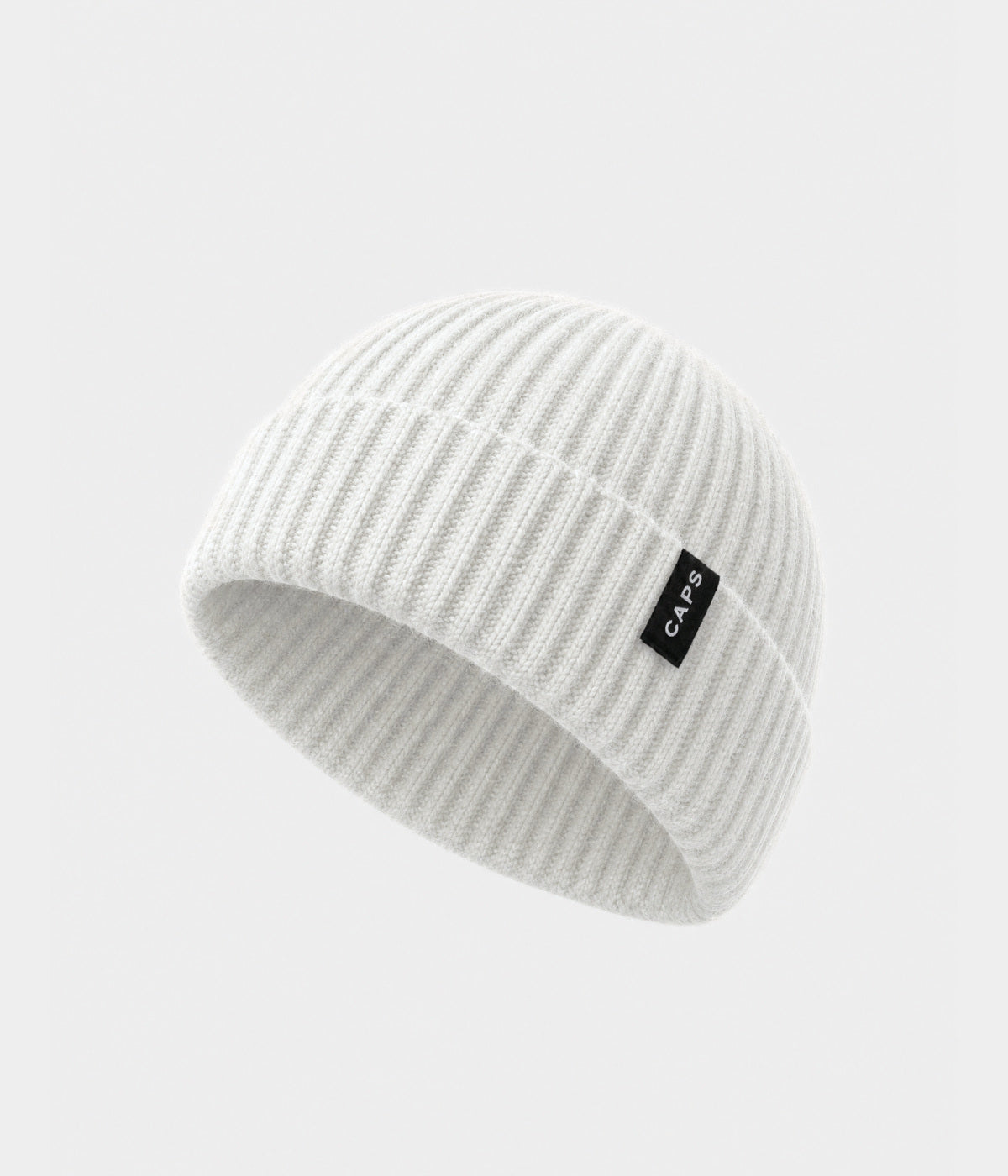 LOGO FISHERMAN BEANIE WHITE