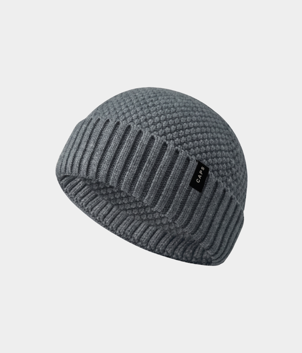 LOGO RIBBED FISHERMAN BEANIE.