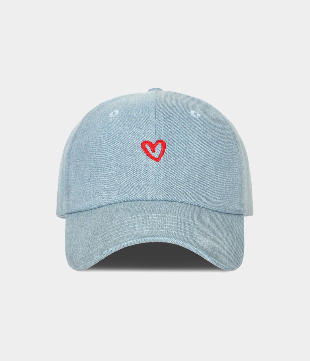 DENIM DRAWN HEART.