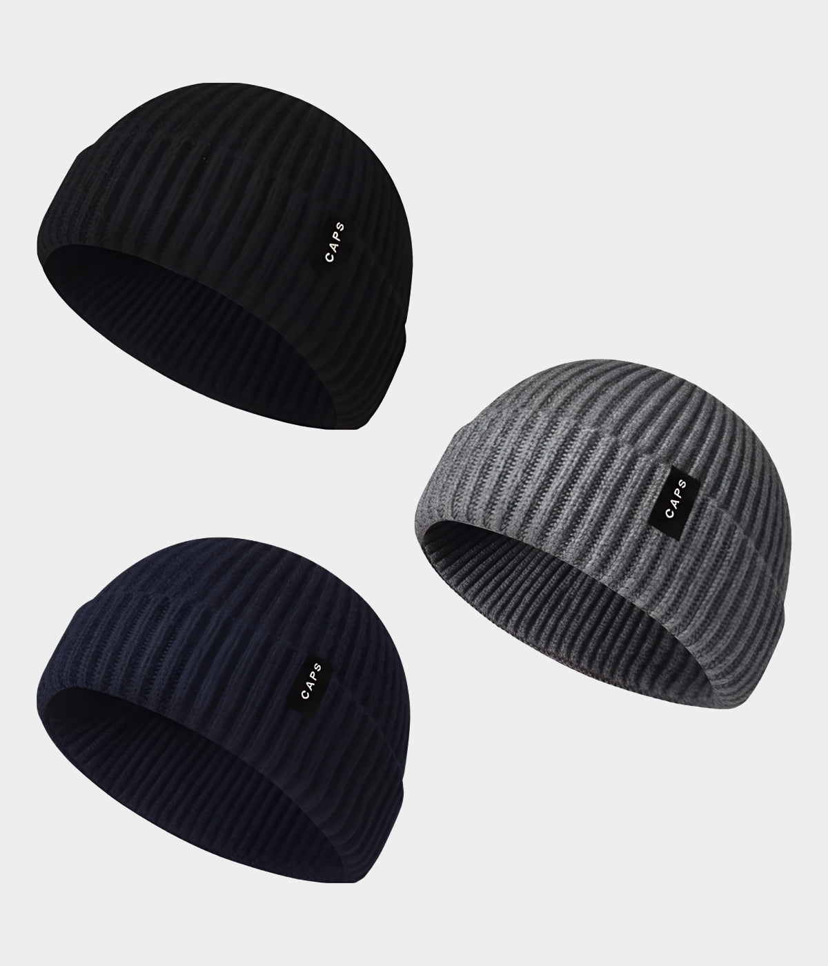 LOGO FISHERMAN BEANIE 3-PACK.