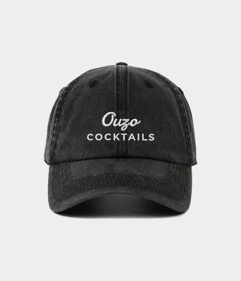 CAPS Apparel NewHQ Ouzo Cocktails Black Cap Vooraanzicht