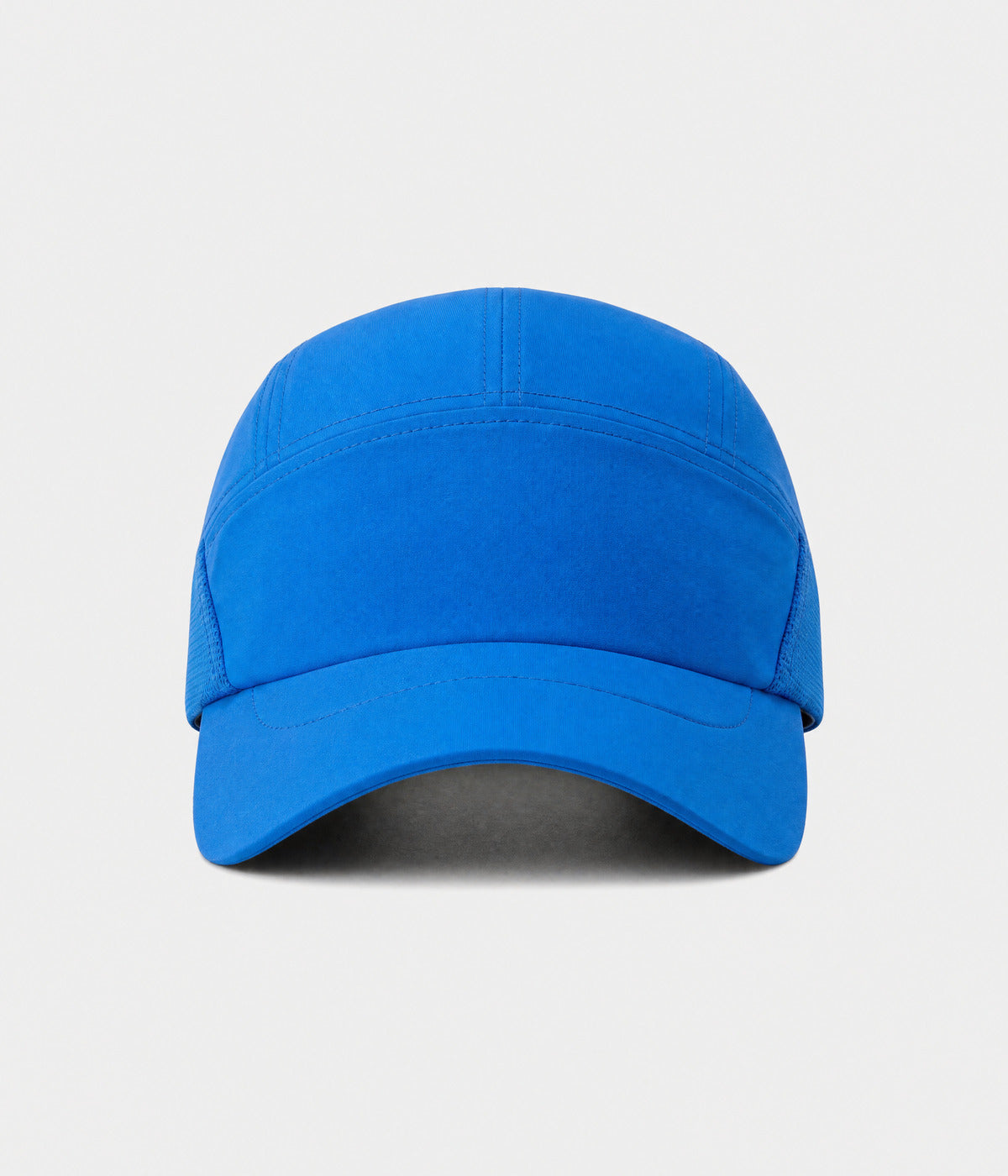 QUICK DRY KEEPER. quick-dry polyester running cap in blue, front view