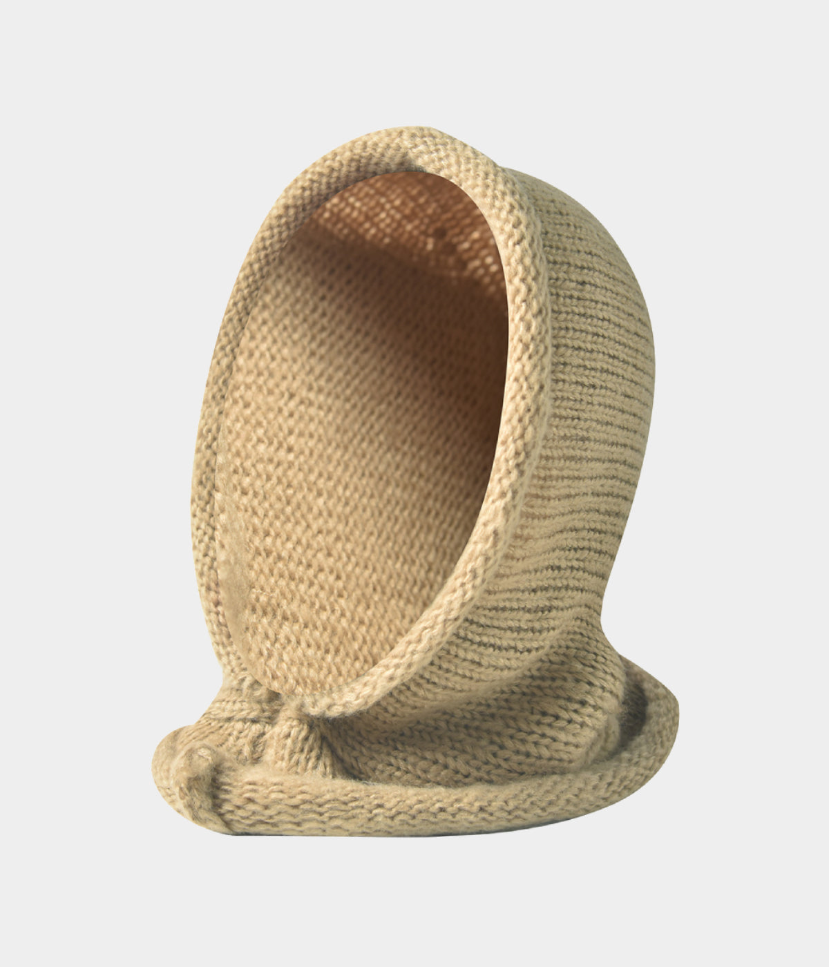 KNIT BALACLAVA HOOD.