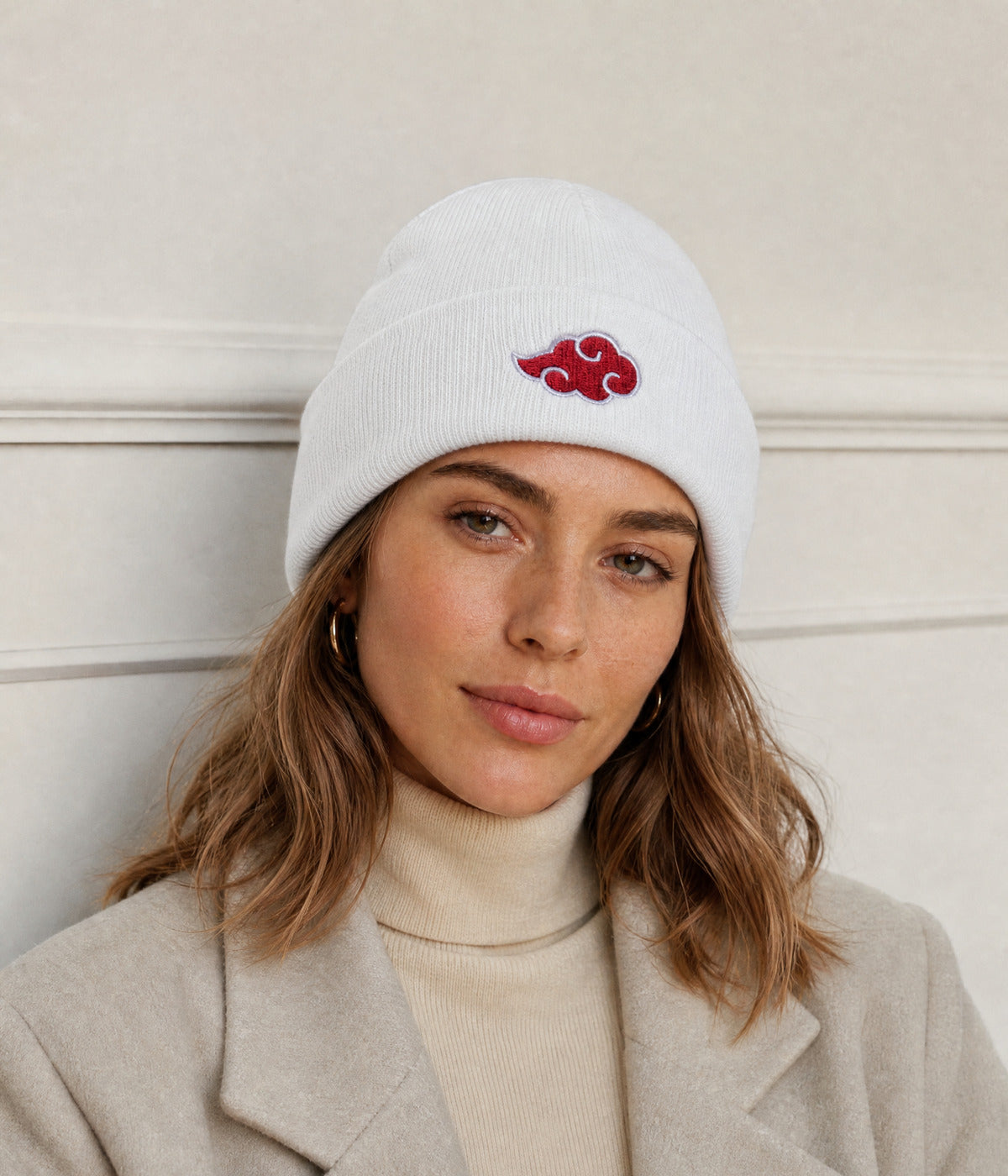 AKATSUKI BEANIE. — WHITE worn