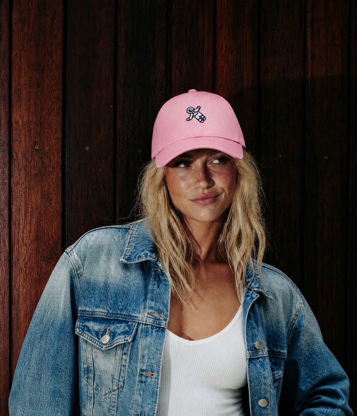 ASTRO. PINK worn by a woman