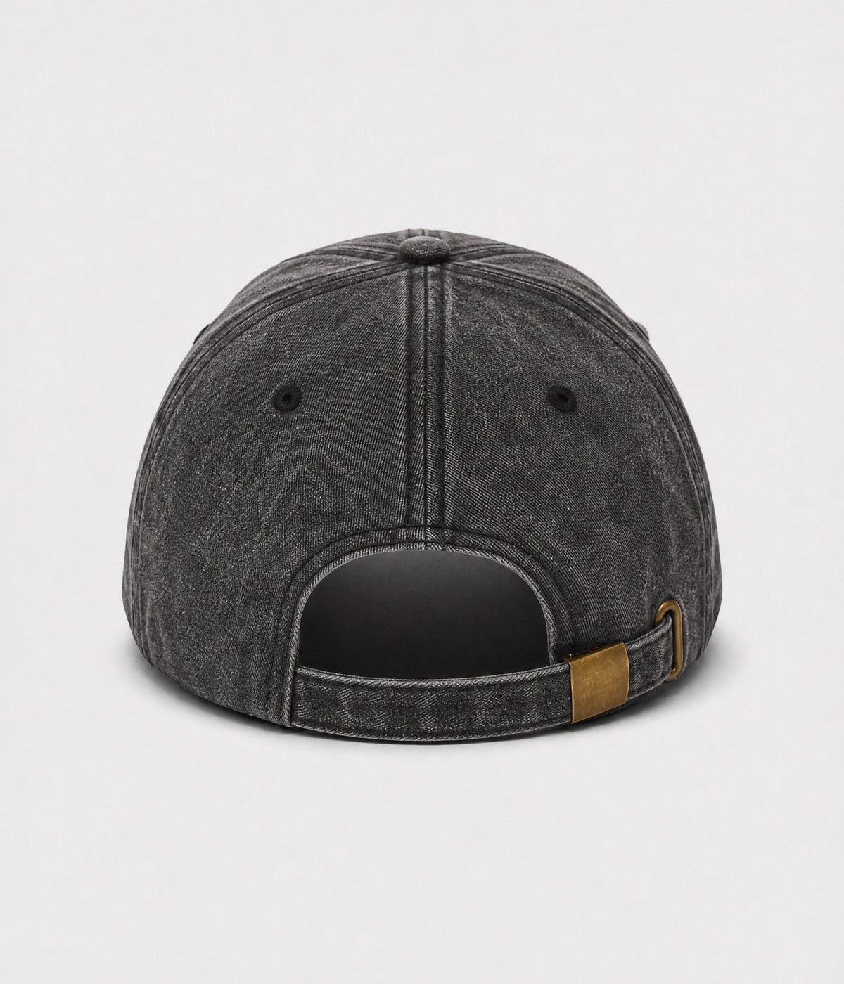 SUNDAY FOREVER. washed half-leopard dad cap in BLACK, back view