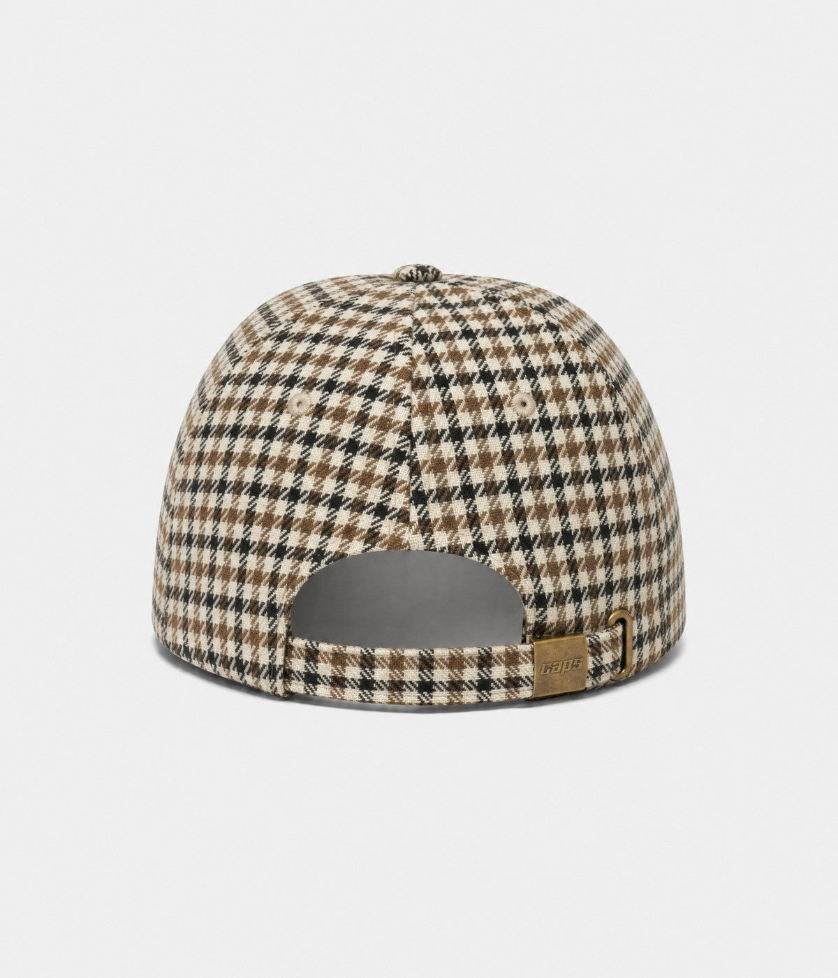 HOUNDSTOOTH DADDY. brown houndstooth cap back
