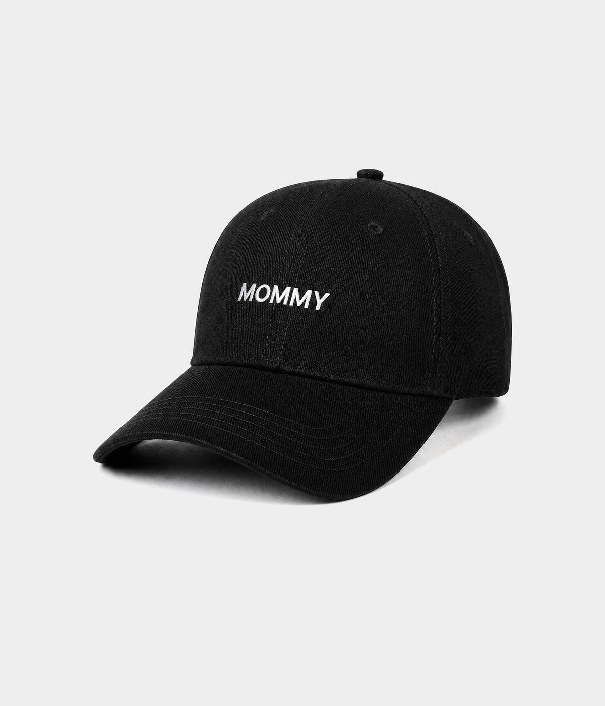 MOMMY. black structured cap side