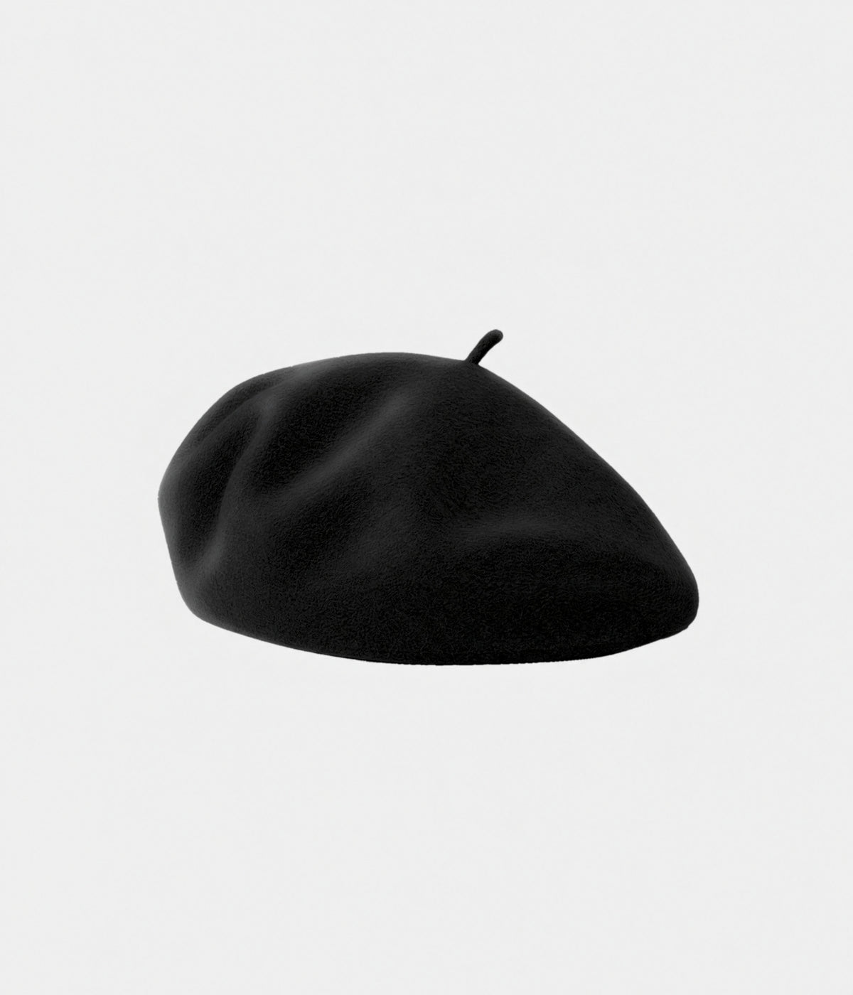 CLASSIC BERET. felt beret in black, front view