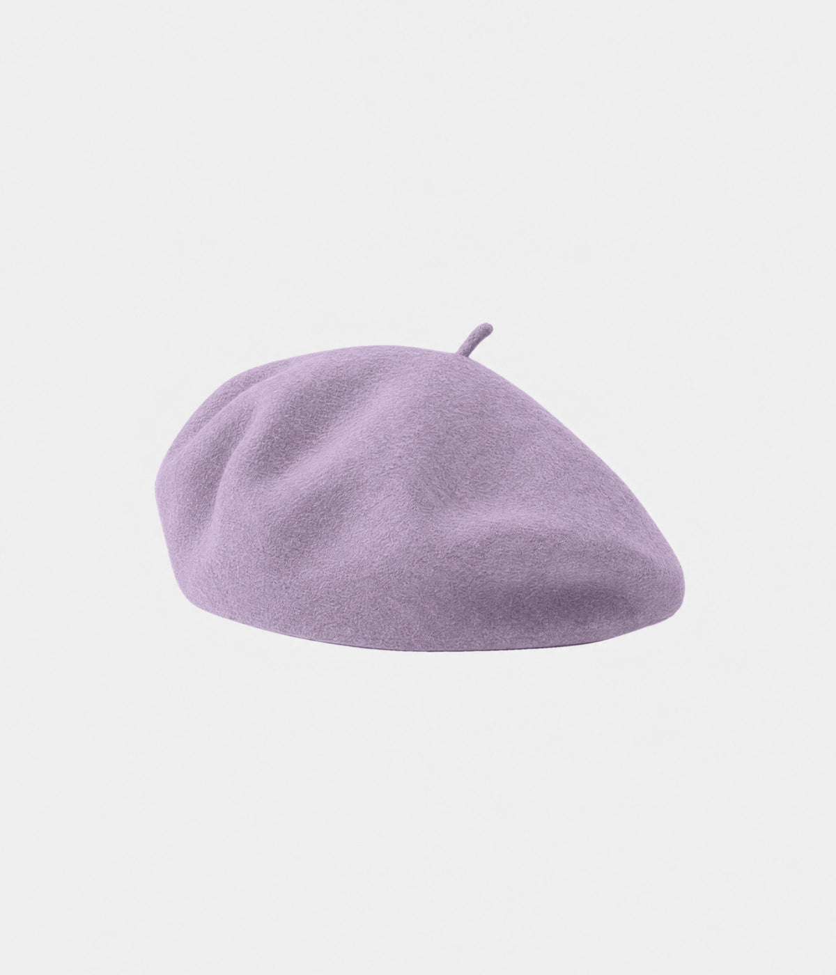 CLASSIC BERET. felt beret in purple, front view