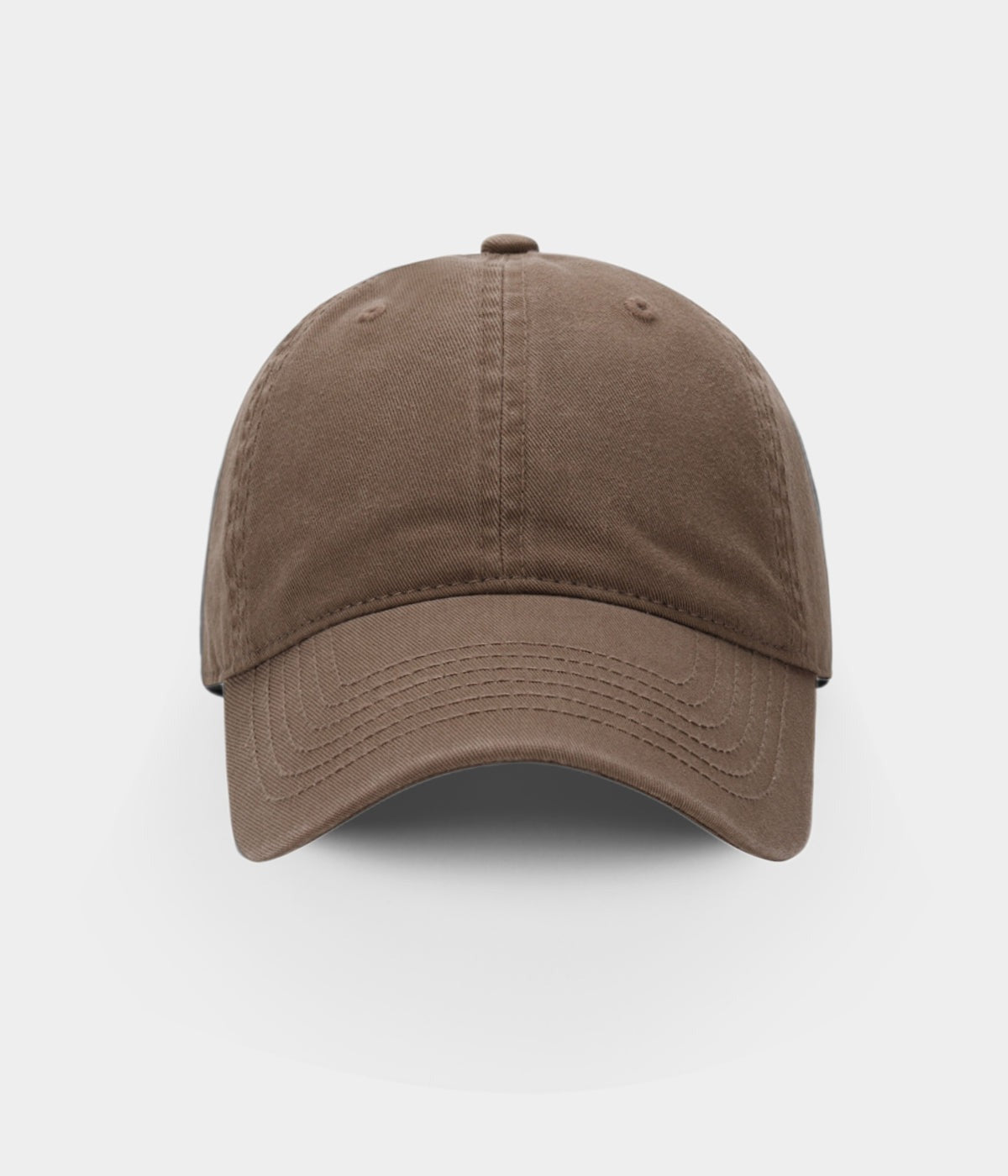 DAD CAP. cotton cap in BROWN, front view