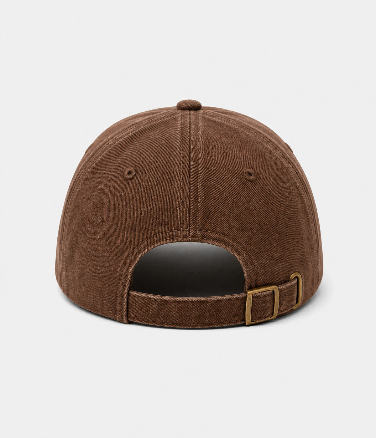 SAUSAGE DOG. washed cotton cap in coffee, back view