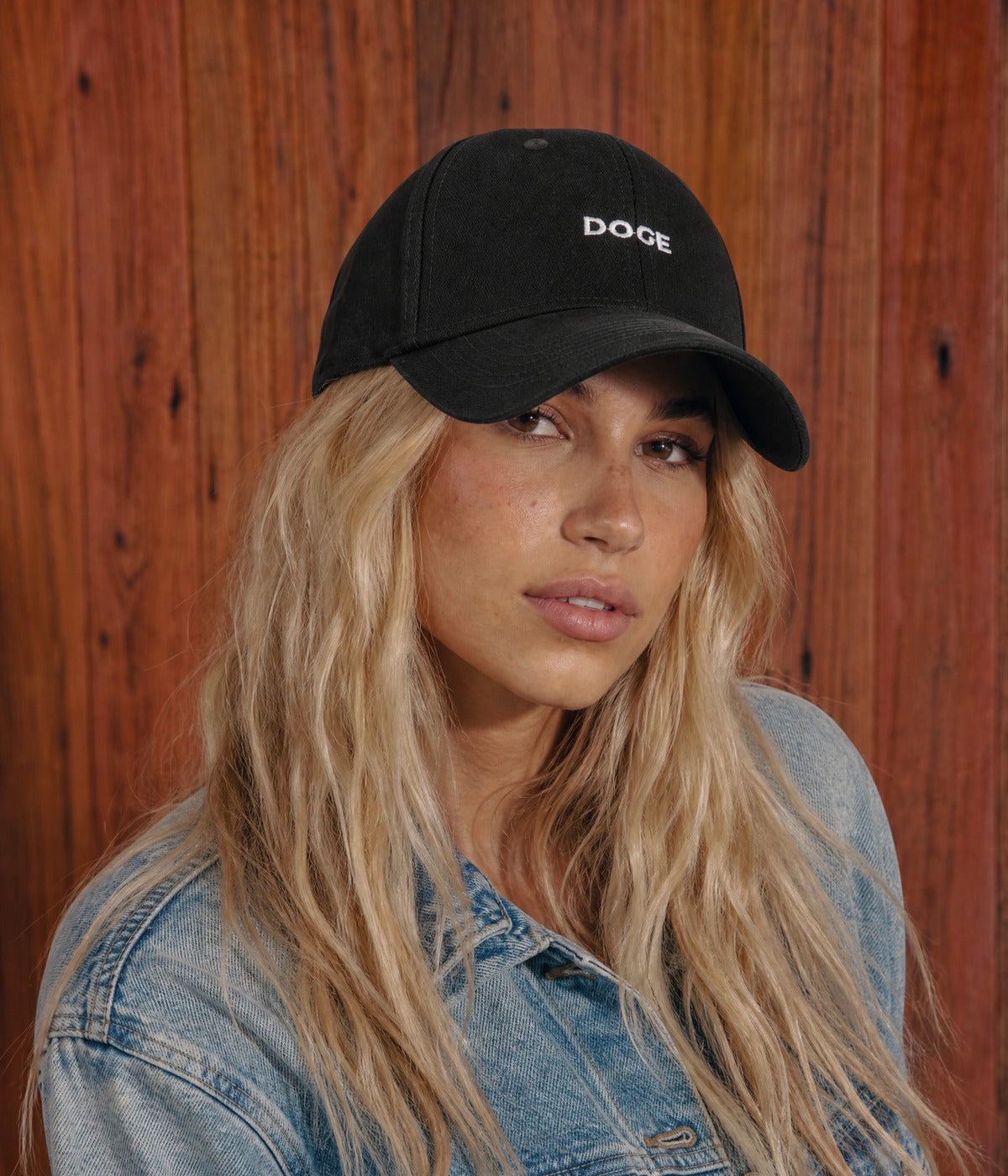 CRYPTO CAP. - DOGE worn by a woman