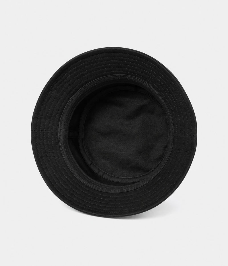 CUSTOM BUCKET HAT. bucket hat in BLACK, inside view