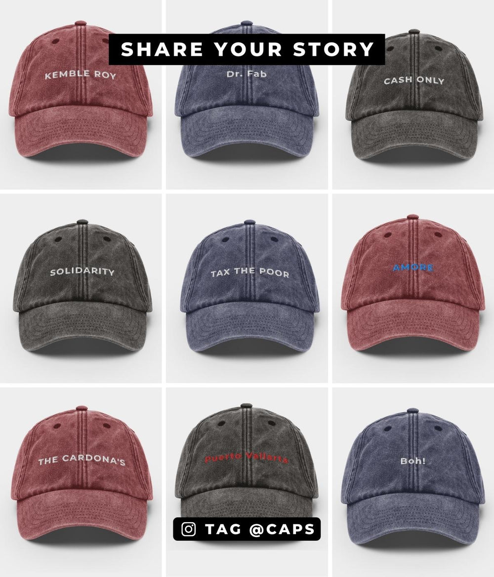 Cap Store Website Example CAPS Apparel - Caps tell stories.