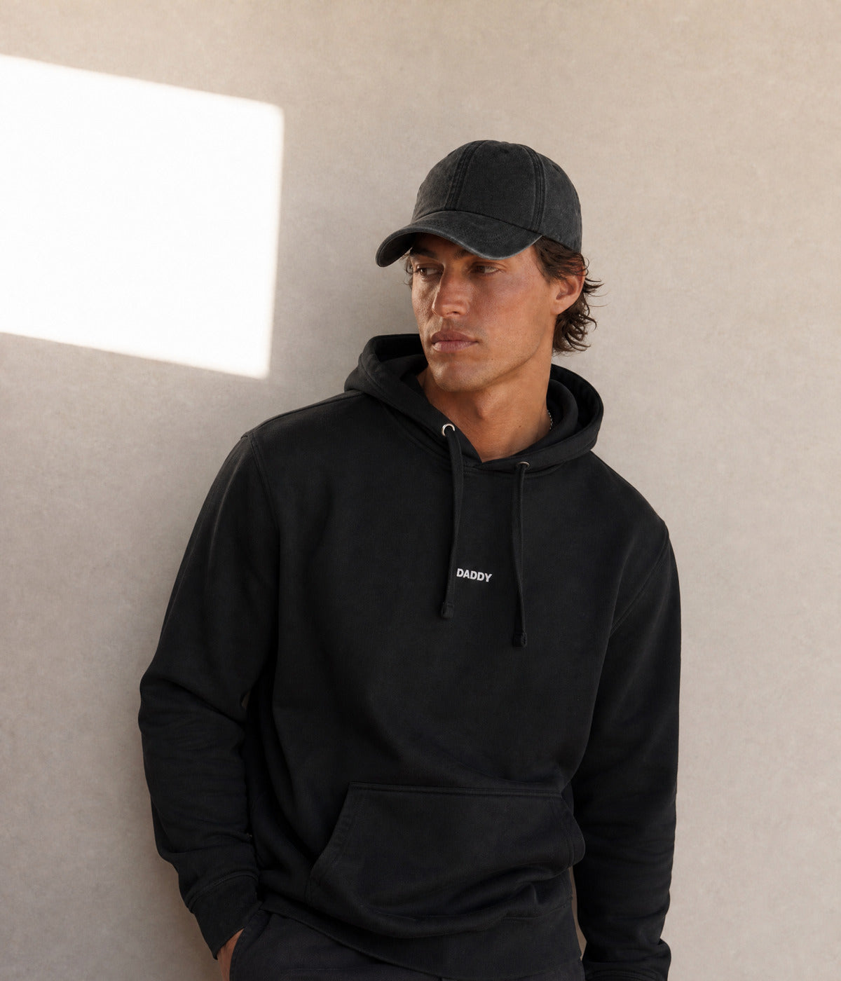 DADDY HOODIE. on model