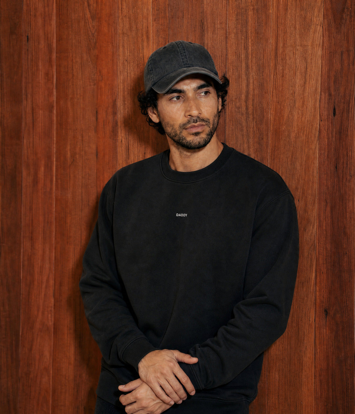 DADDY SWEATER. on model