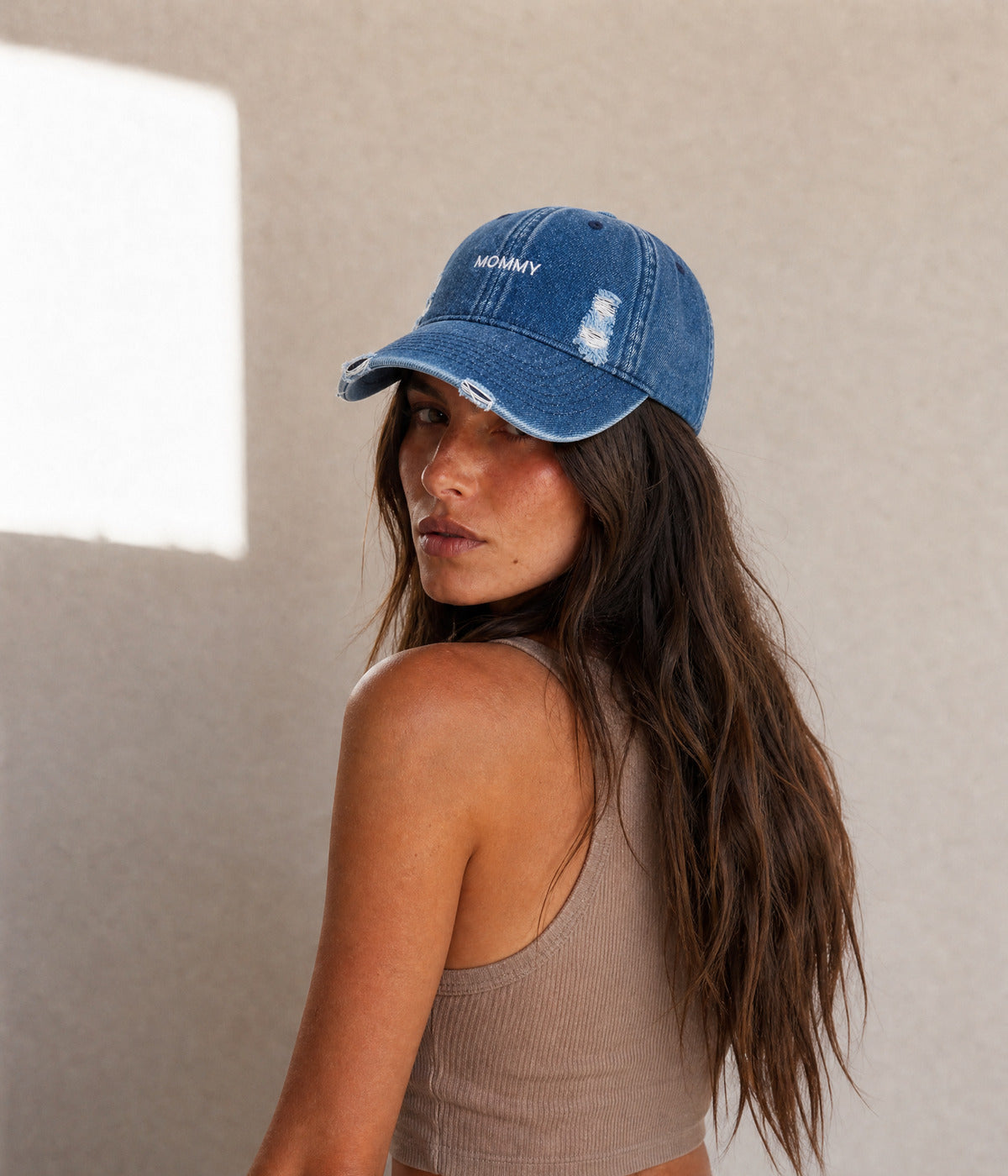 LIMITED EDITION — MOMMY. — DENIM BLUE worn