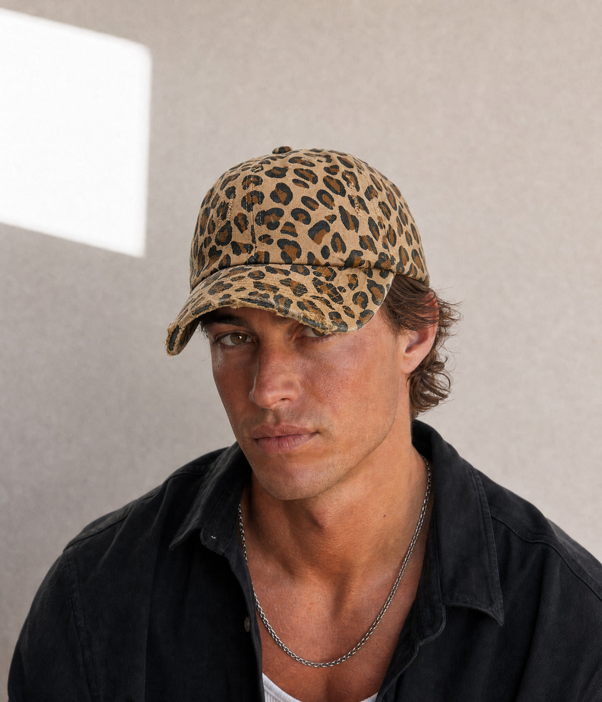 DISTRESSED LEOPARD. — KHAKI worn