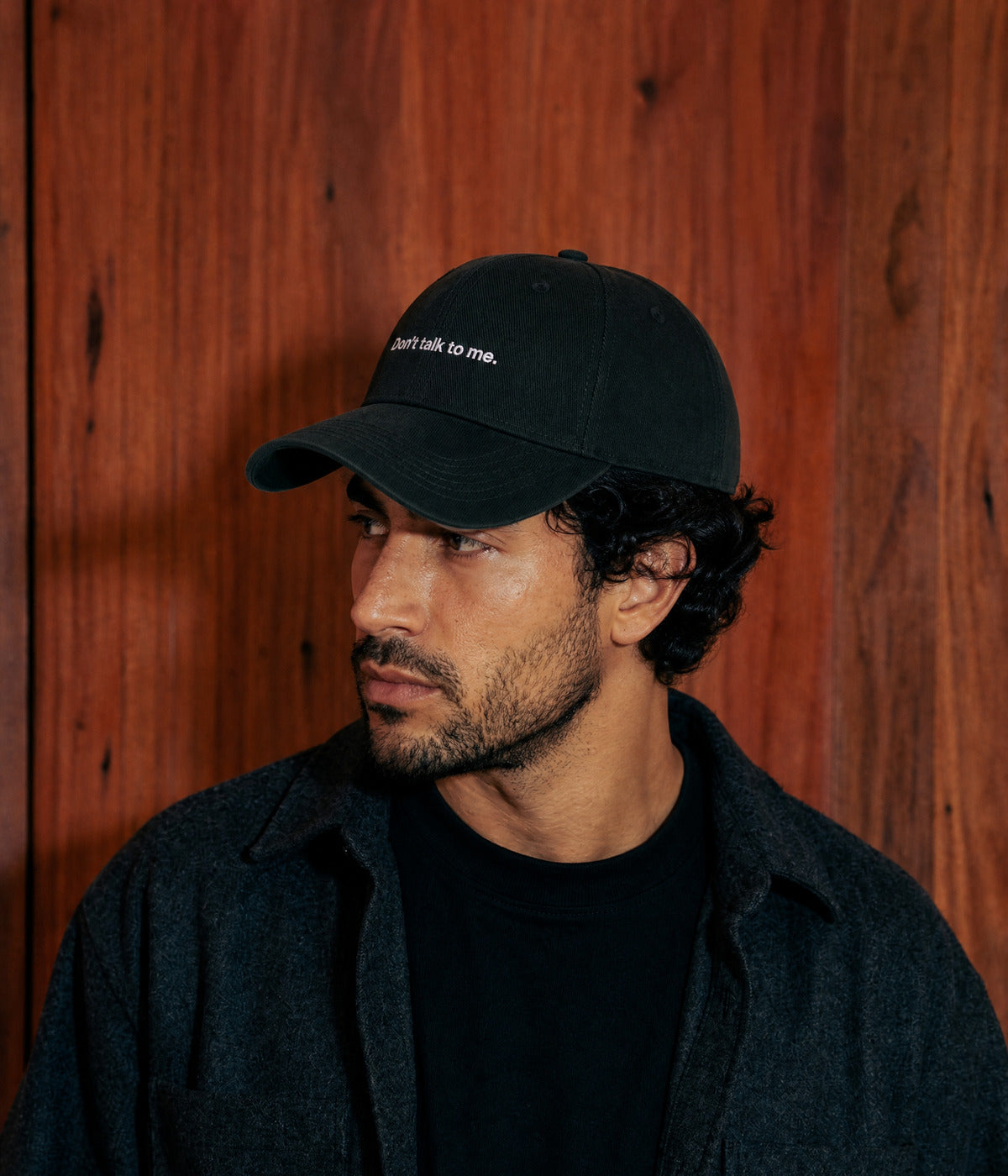 DON'T TALK TO ME. worn by a man