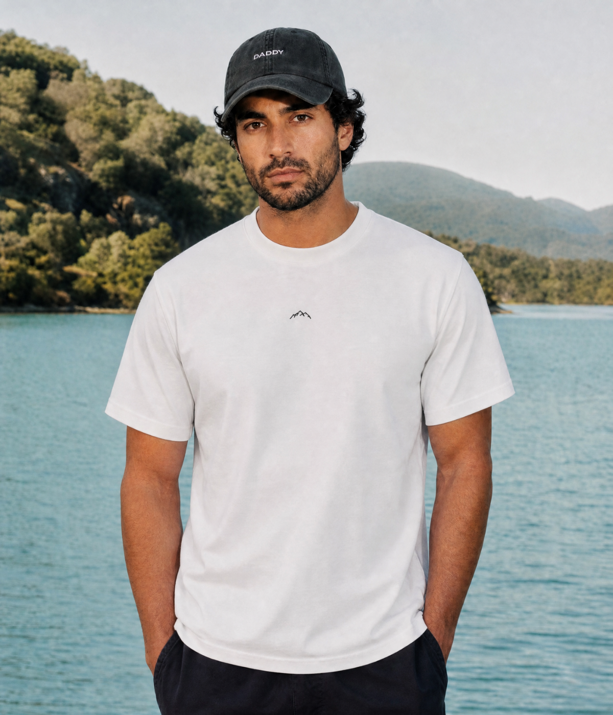 MOUNTAINS TEE.-CAPS