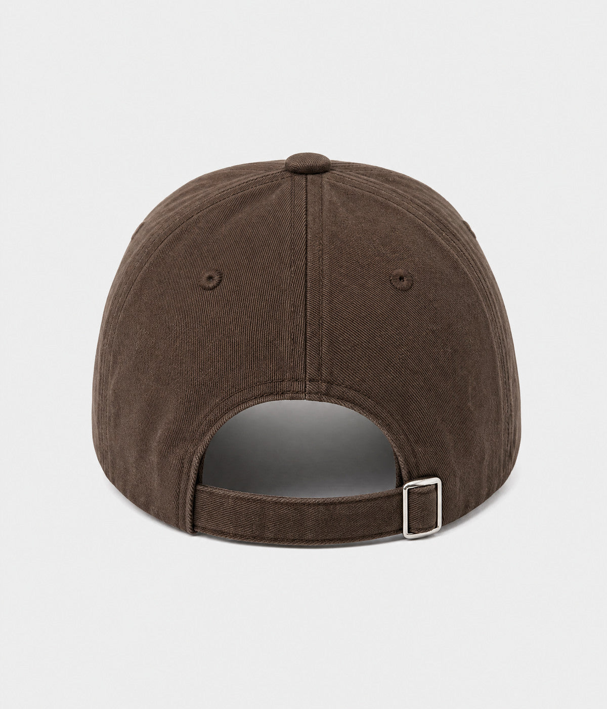 TWO HEARTS. cotton dad cap in coffee, back view