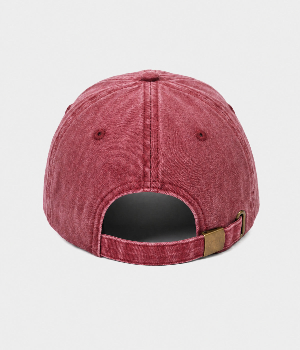 FAITH CROSS. washed cotton cap in RED, back view