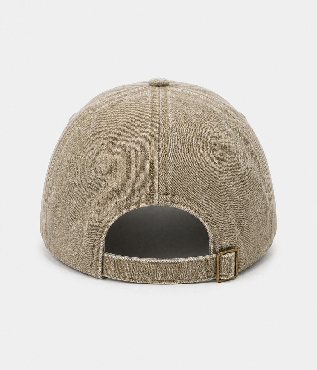 SPICY. washed cotton dad cap in KHAKI, back view