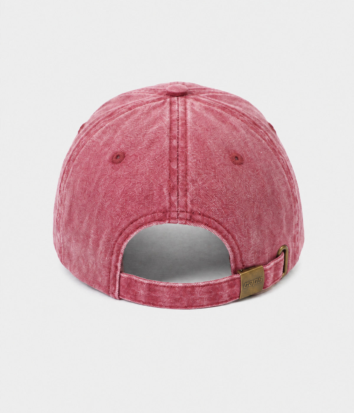 WASHED WIFEY. washed cotton dad cap in RED, back view