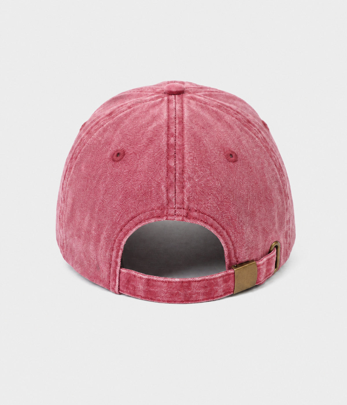 WASHED I'M SINGLE. washed cotton dad cap in RED, back view