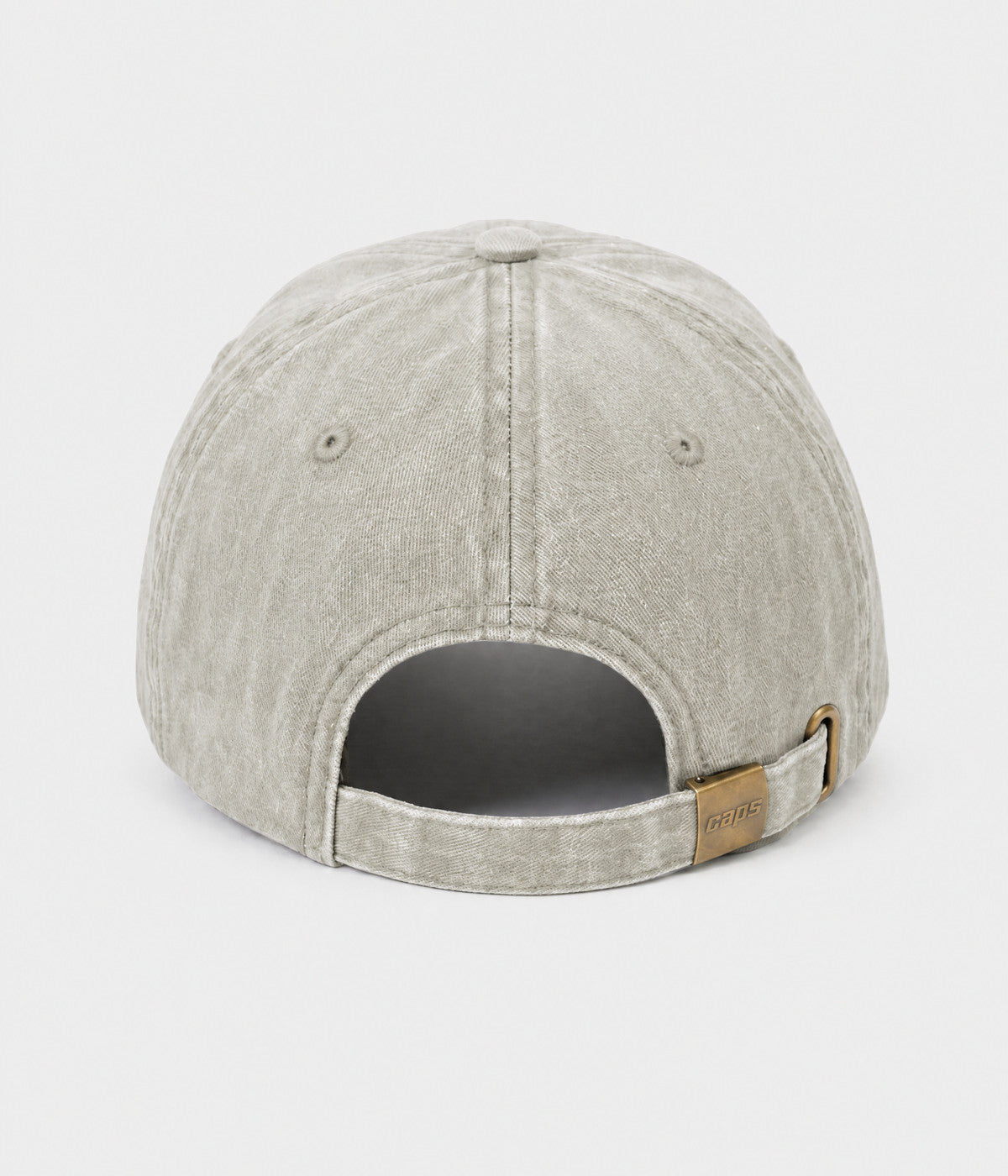 WASHED MAMA. washed cotton dad cap in GRAYISH SHEEN, back view
