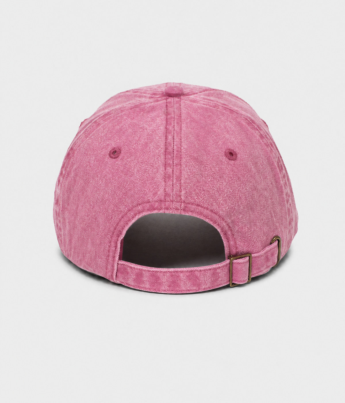 WASHED SAUSAGE DOG. washed cotton cap in PINK, back view