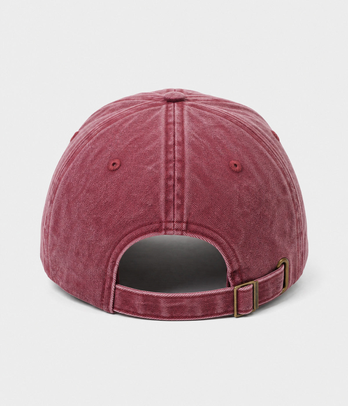 WASHED MOM EST 2026. washed cotton dad cap in RED, back view