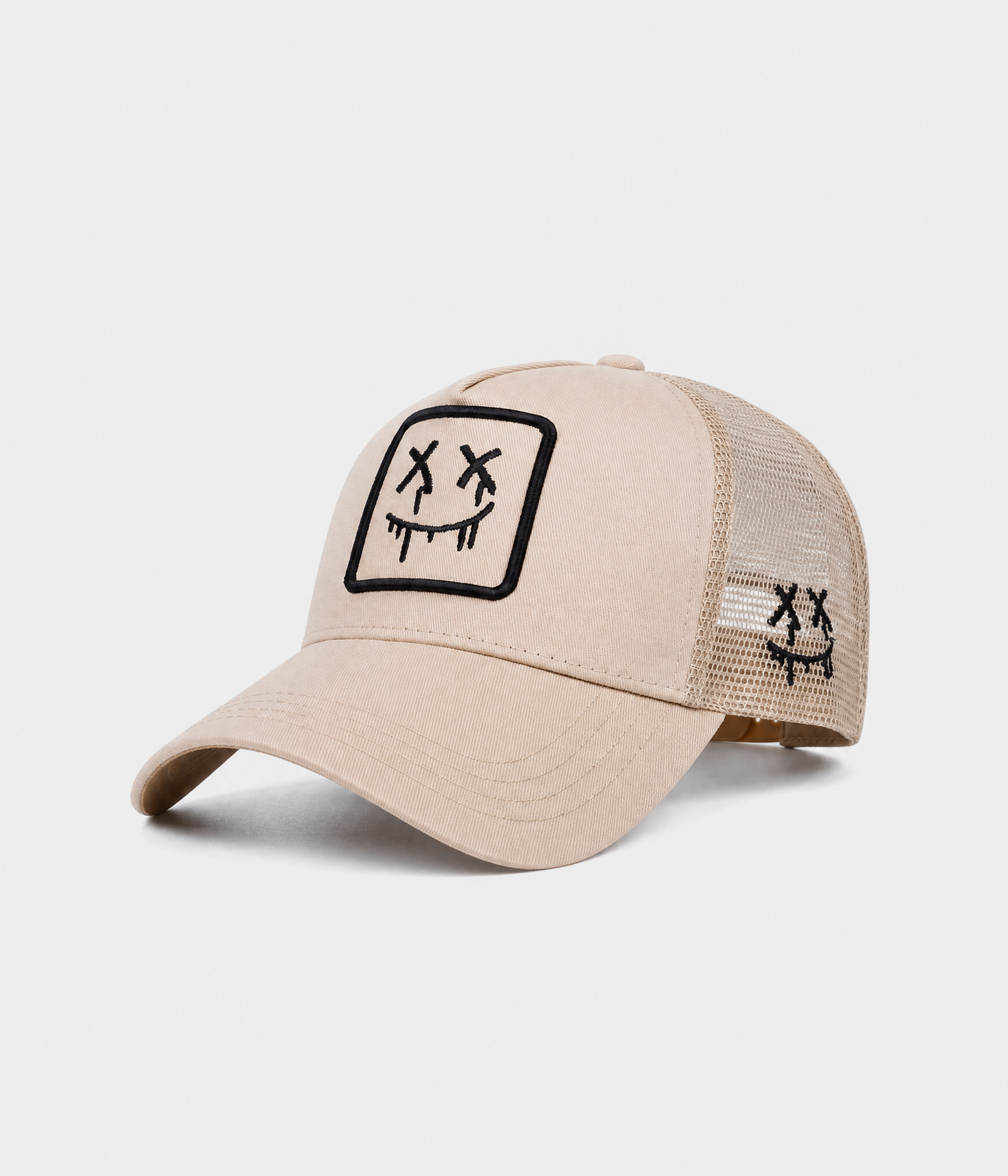 DRIP FACE TRUCKER. khaki side