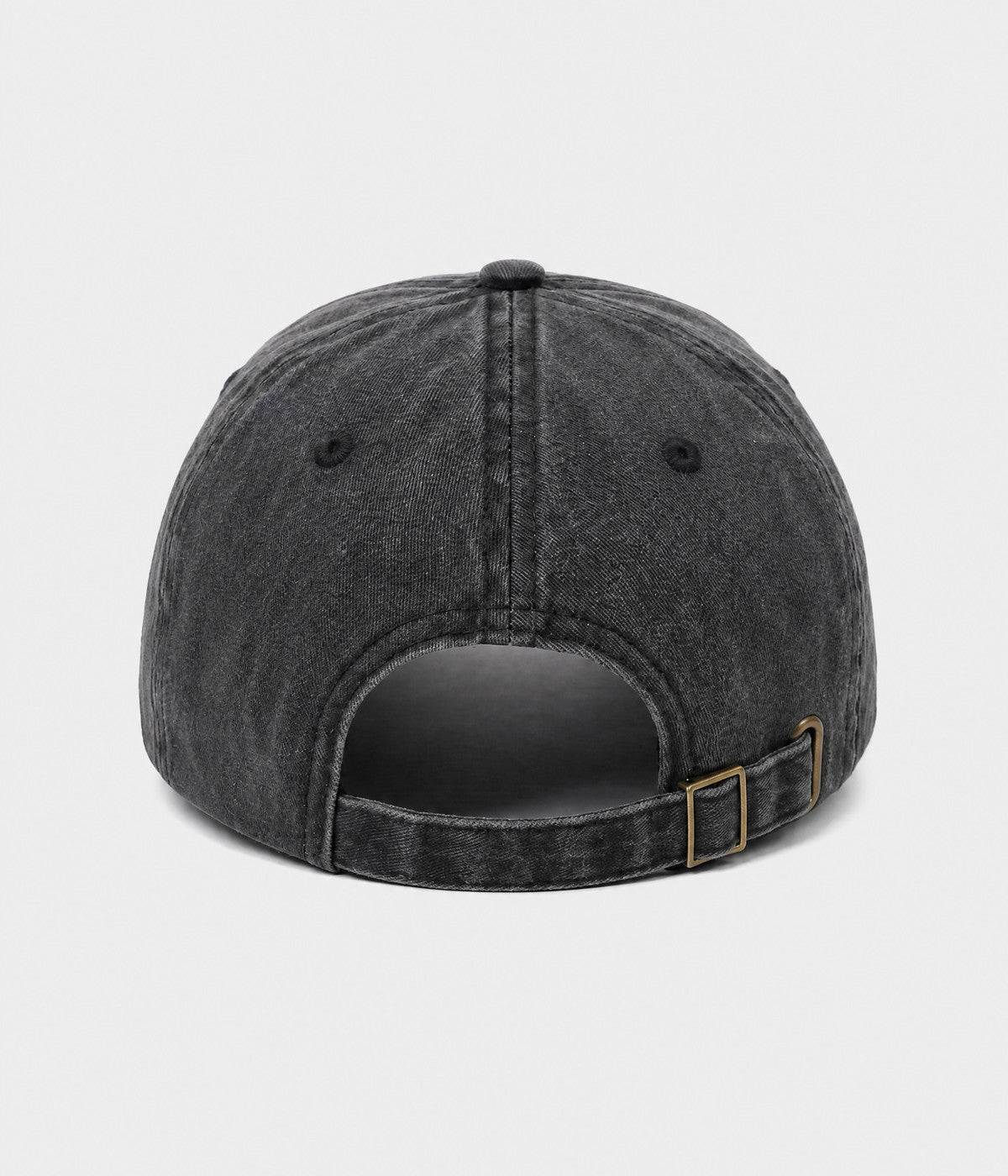 WASHED DAD EST 2026. washed cotton dad cap in BLACK, back view