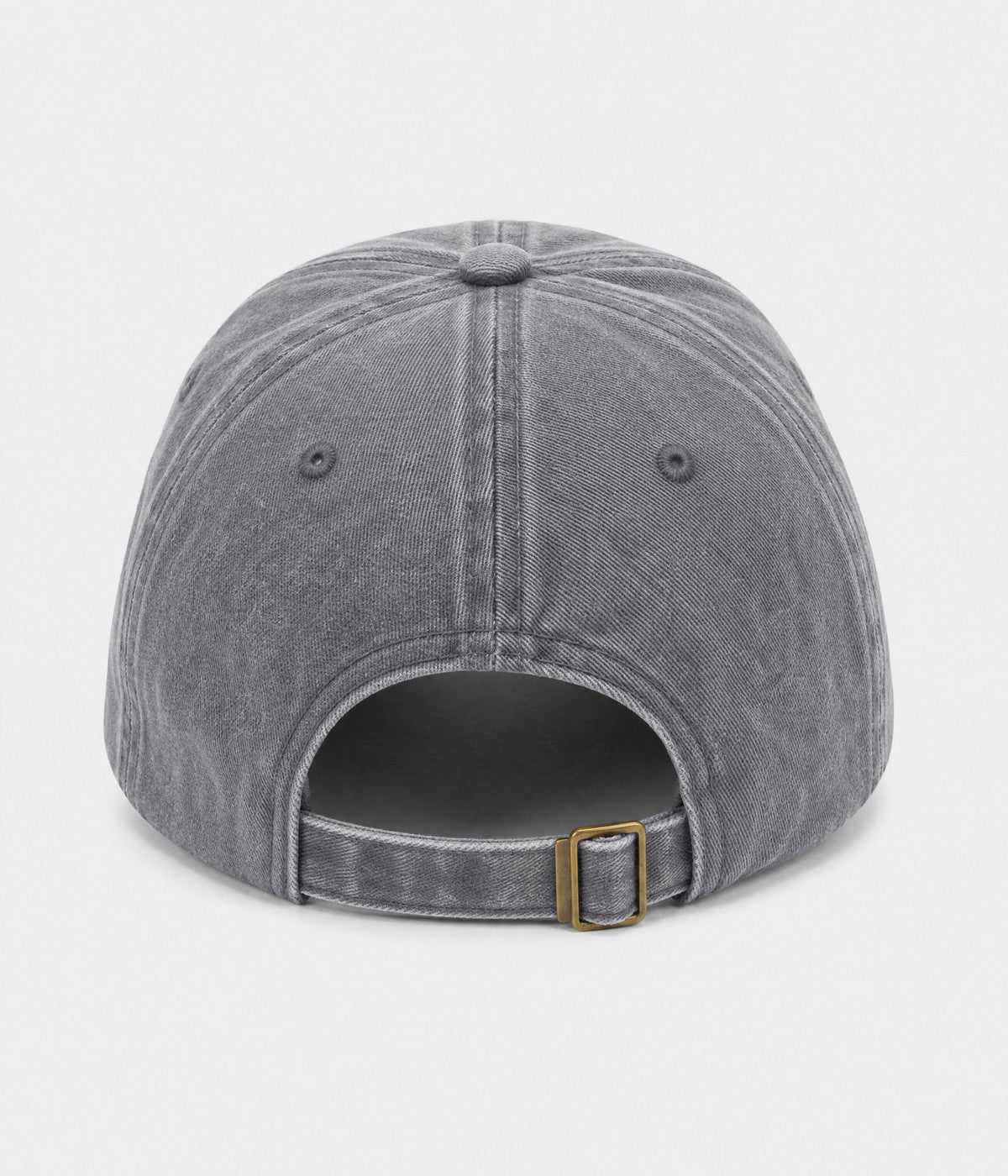 NOPE, NOT TODAY. washed cotton cap in GRAY, back view