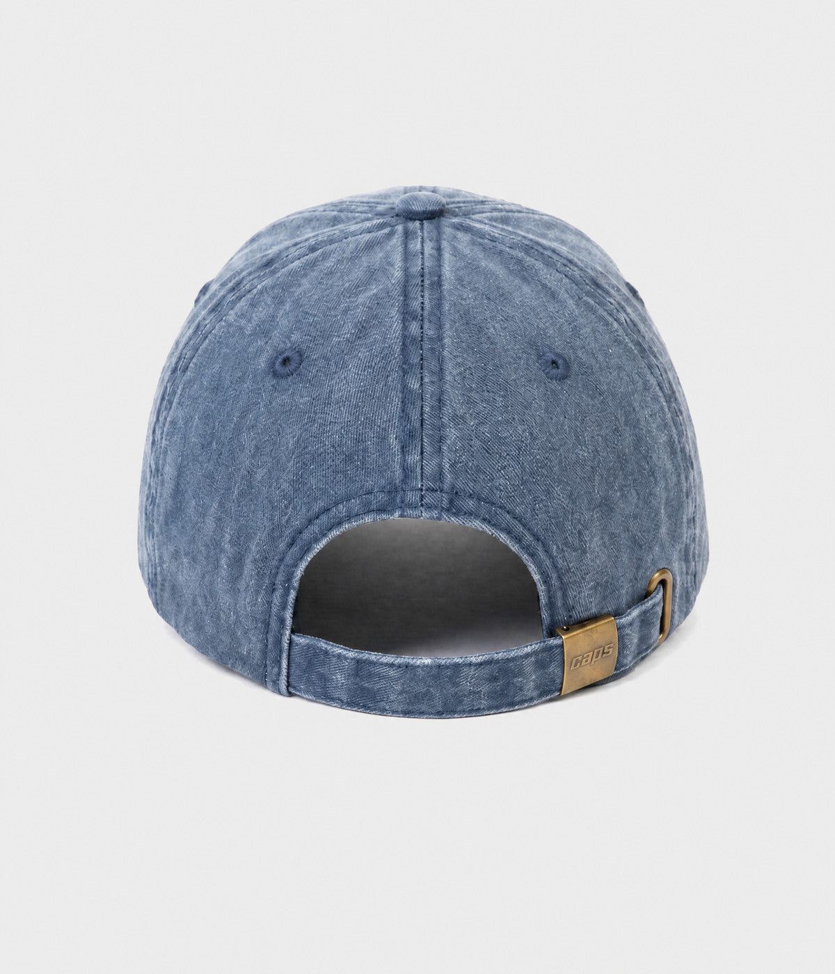 WASHED YES. washed cotton dad cap in NAVY, back view