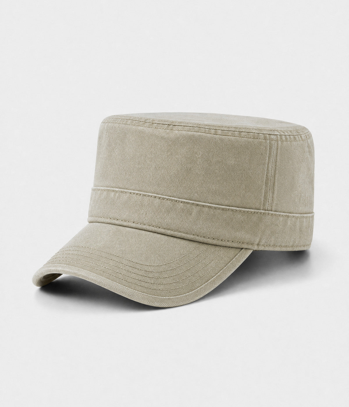 WASHED CADET. washed cotton cadet cap in BEIGE, side view