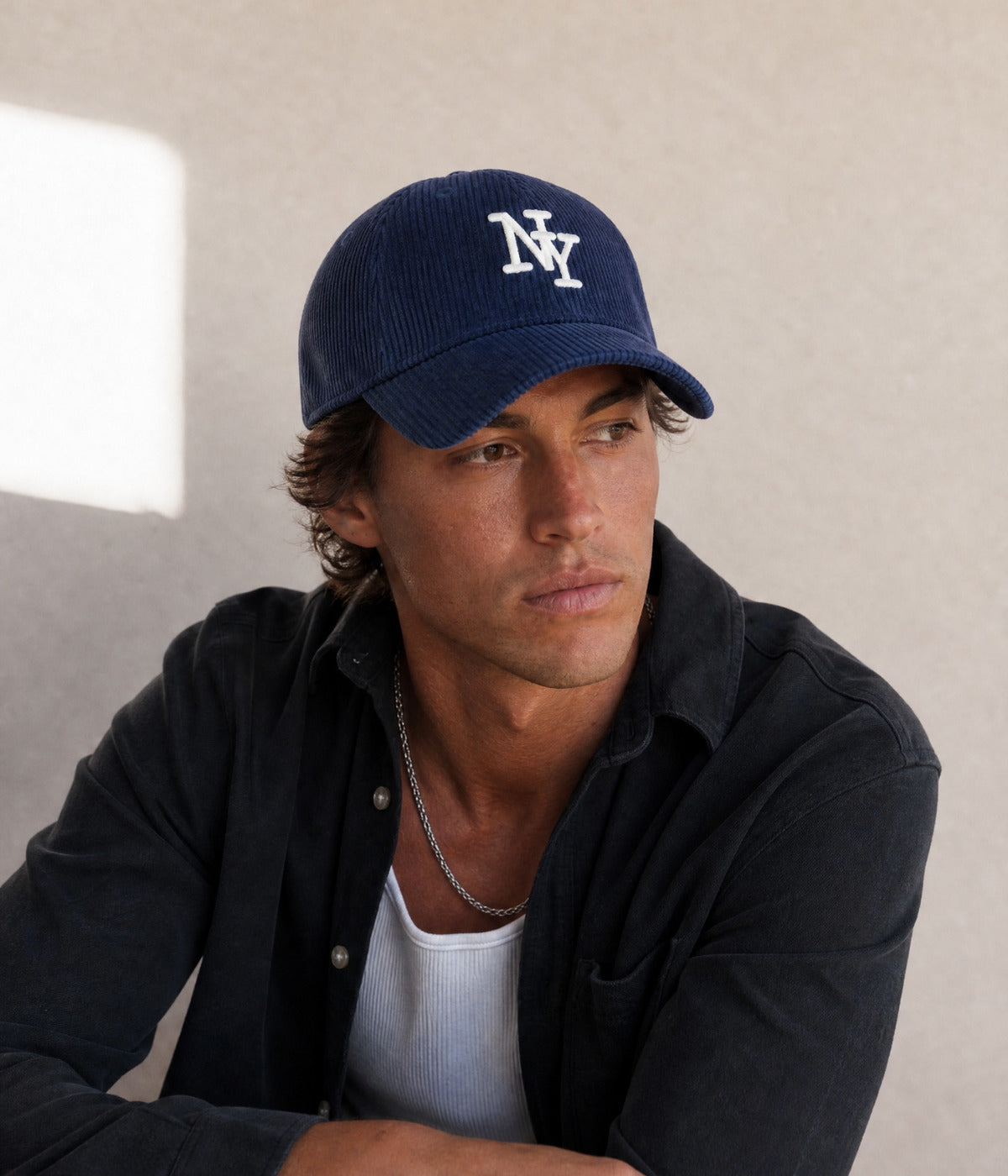 NY CORDUROY. — NAVY worn