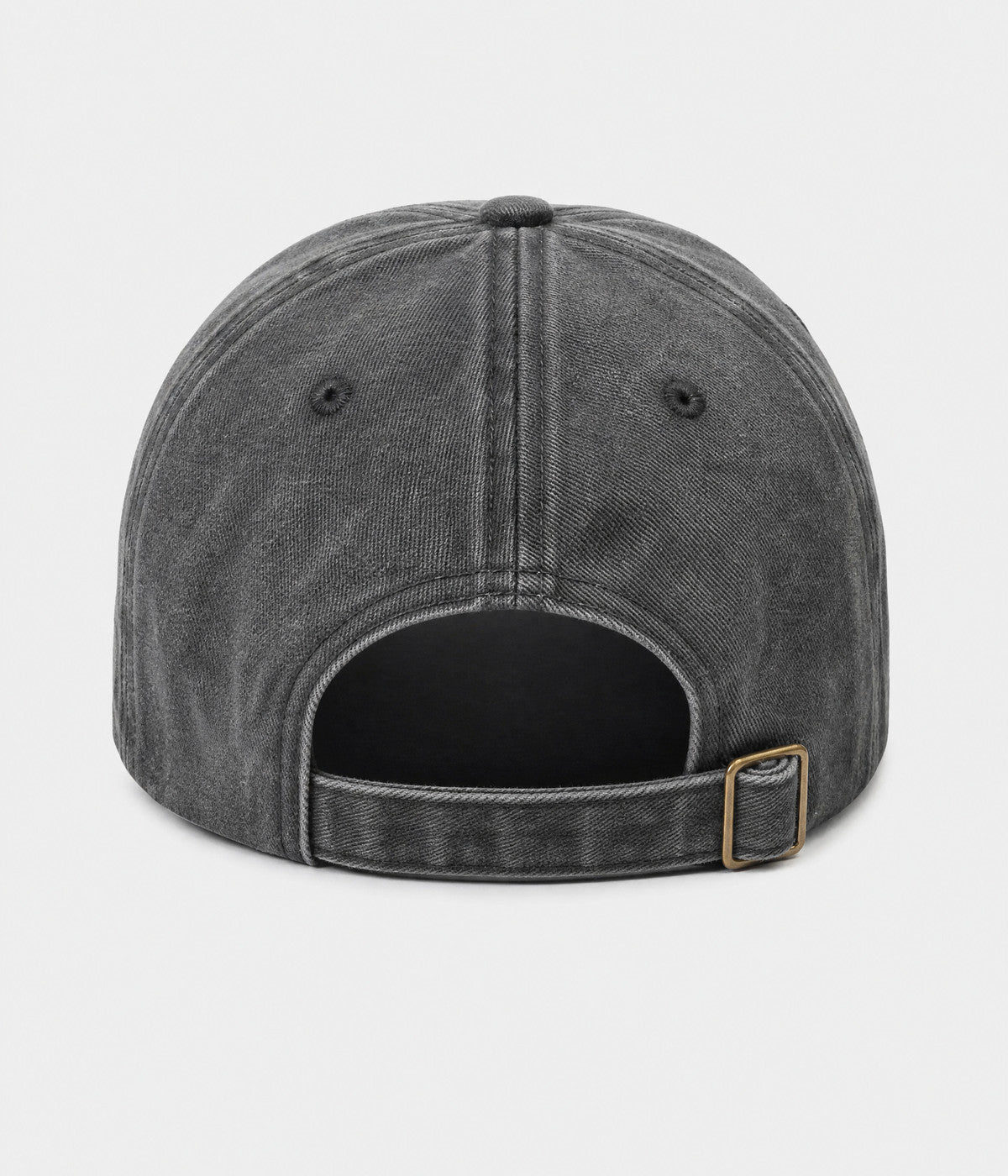 GOOD THINGS TAKE TIME. washed cotton dad cap in black, back view