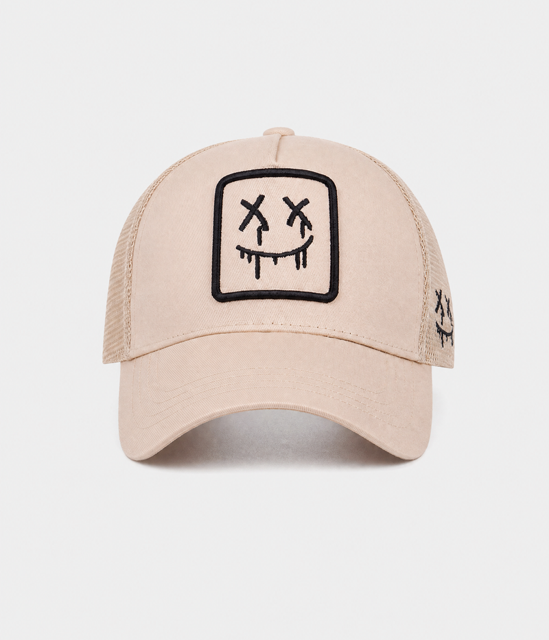 DRIP FACE TRUCKER. khaki front