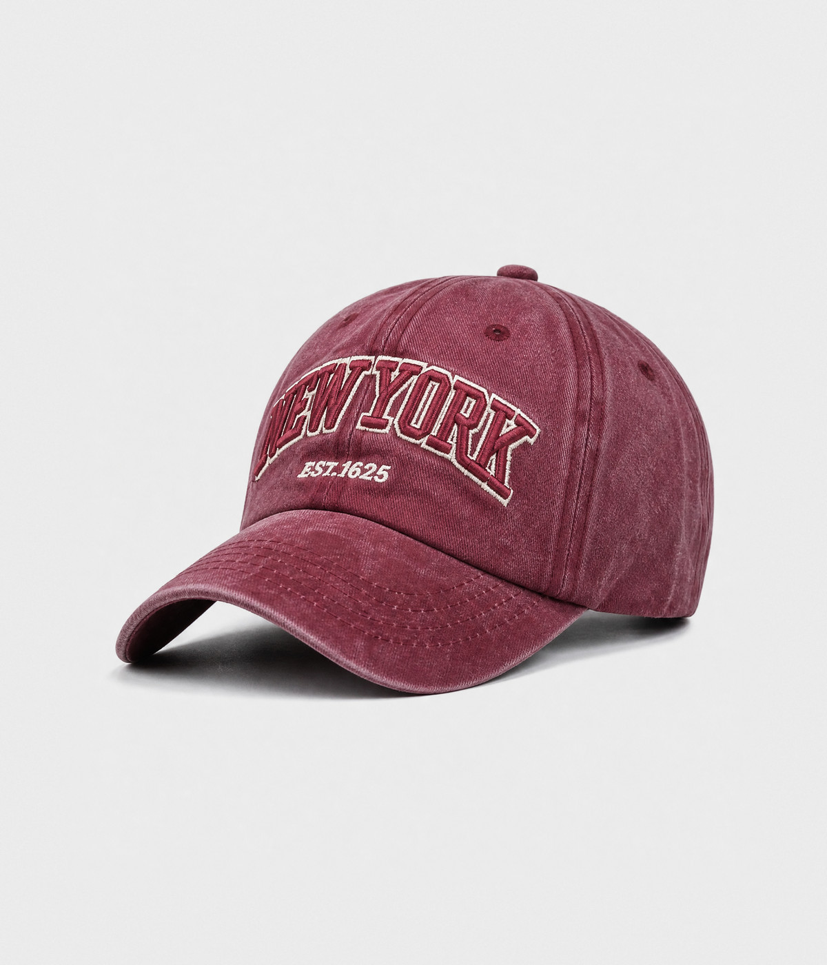 NEW YORK 1625. maroon side