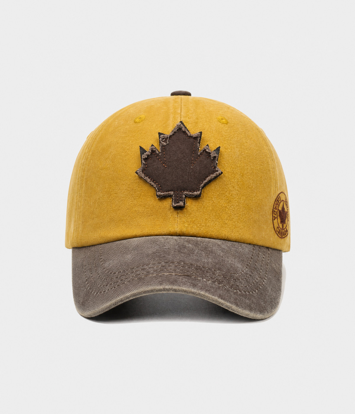 WASHED MAPLE PATCH. yellow brown front
