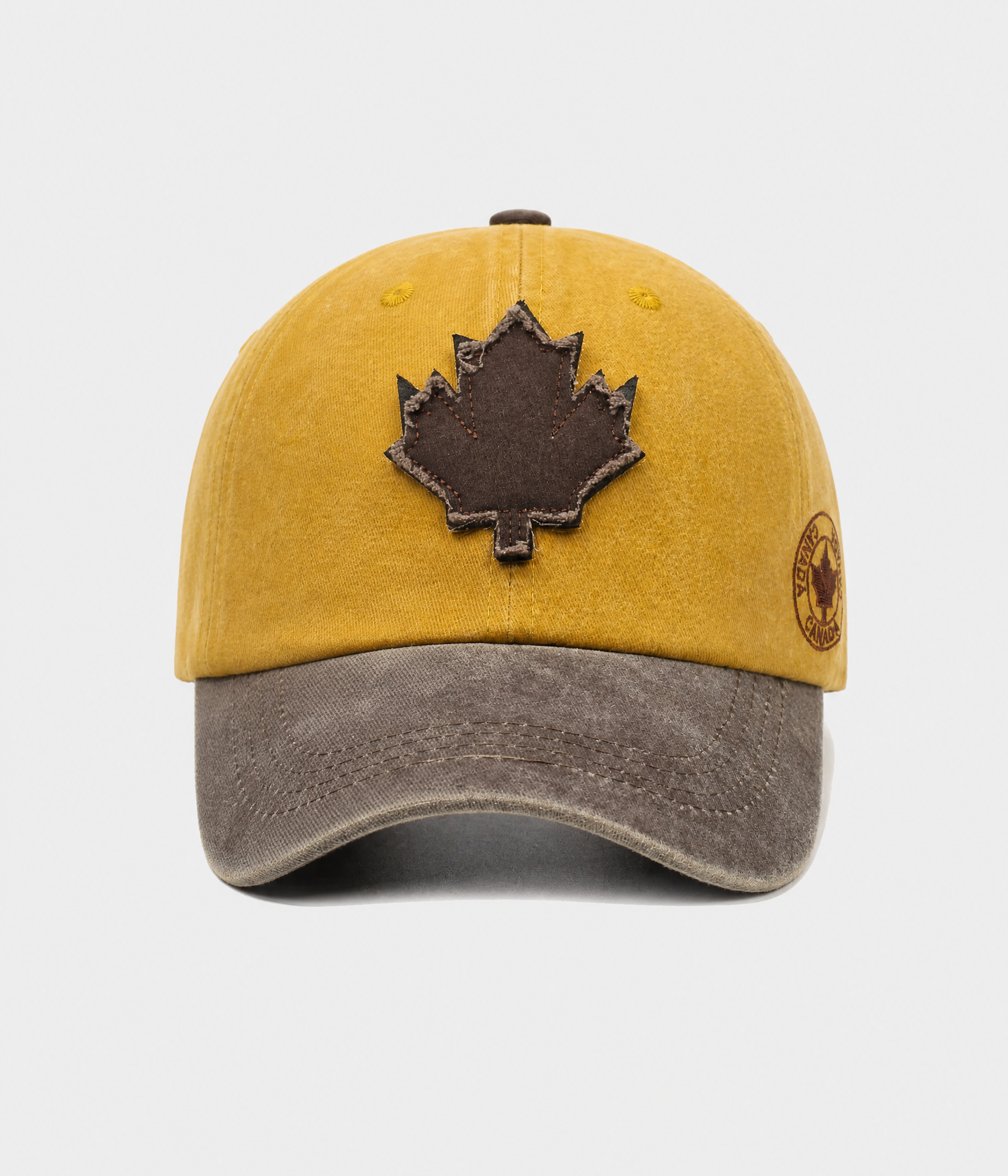 WASHED MAPLE PATCH. yellow brown front