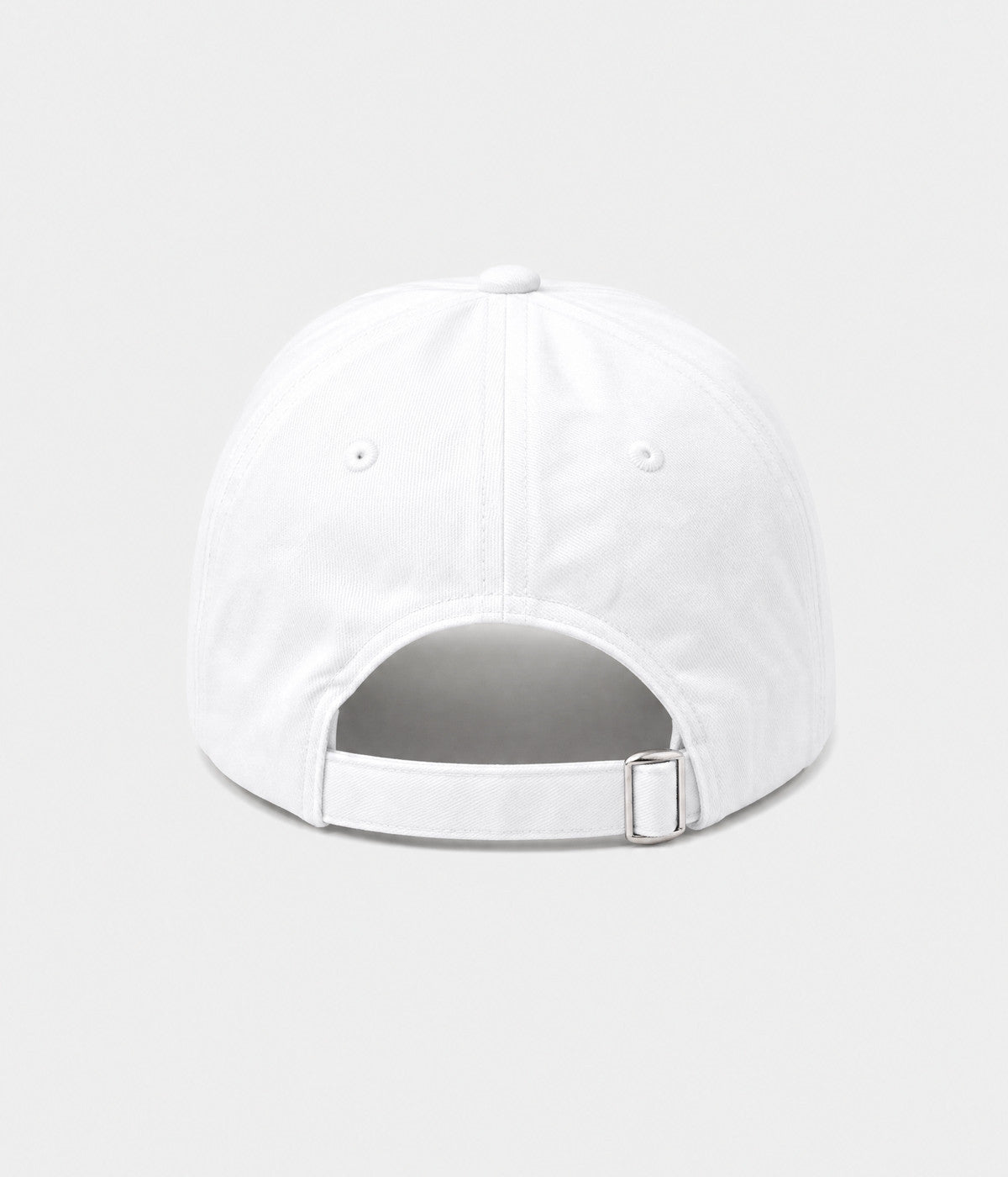 TWO HEARTS. cotton dad cap in white, back view