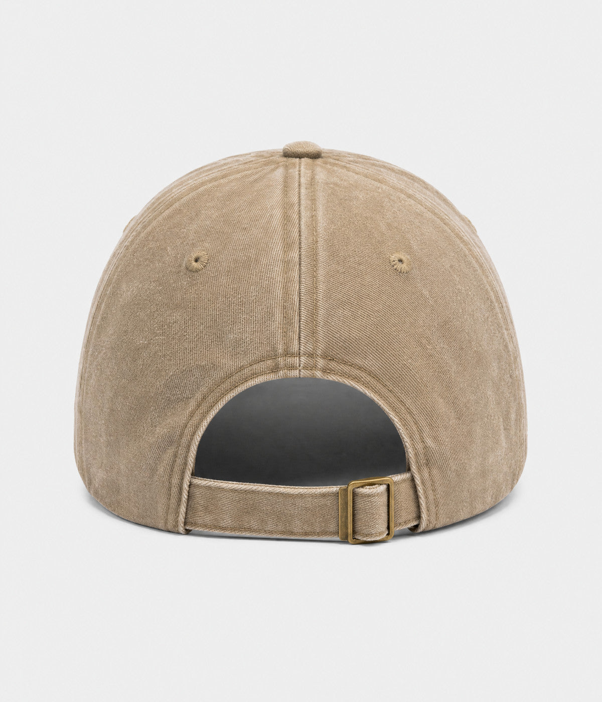 NOPE, NOT TODAY. washed cotton cap in KHAKI, back view