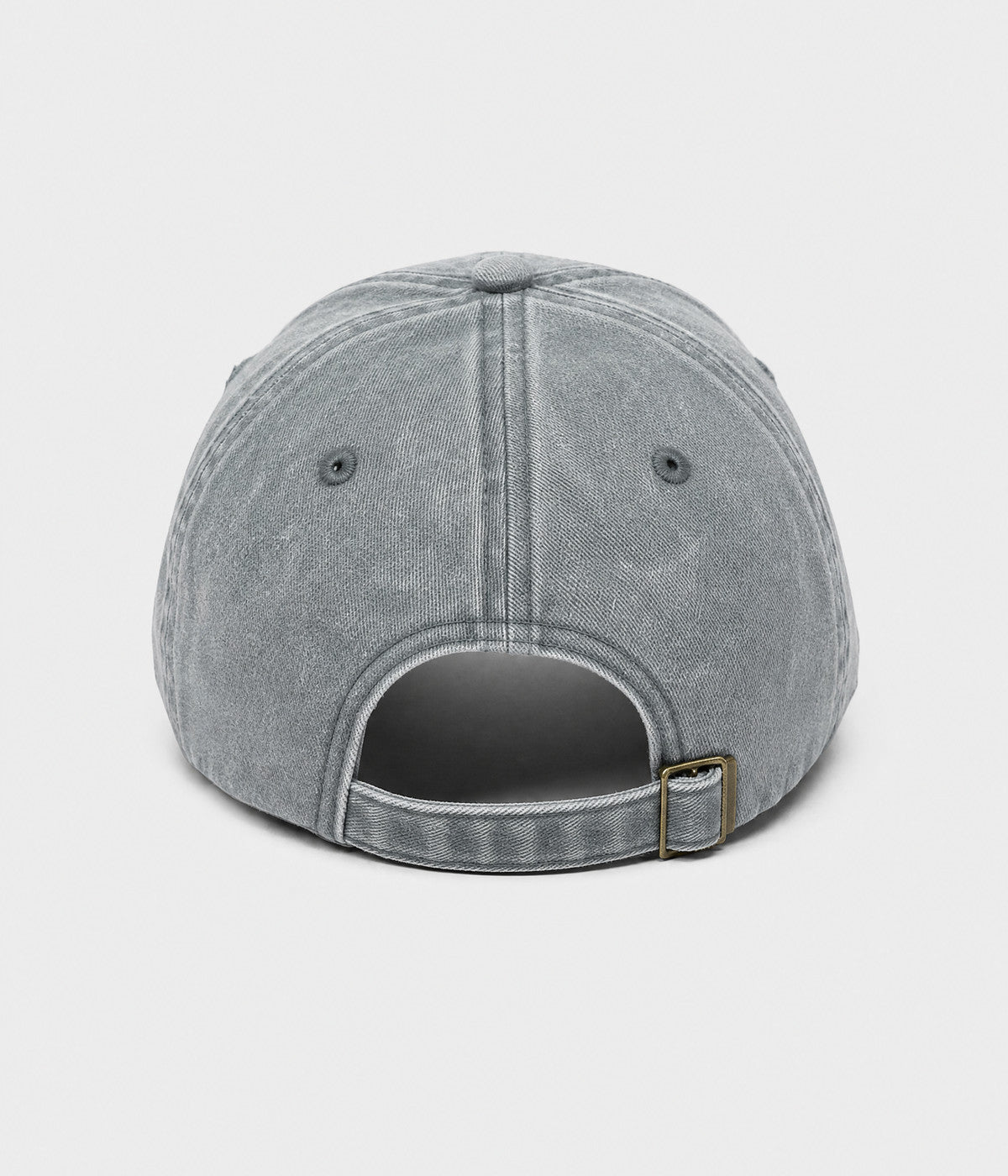 WASHED SAUSAGE DOG. washed cotton cap in GRAY, back view