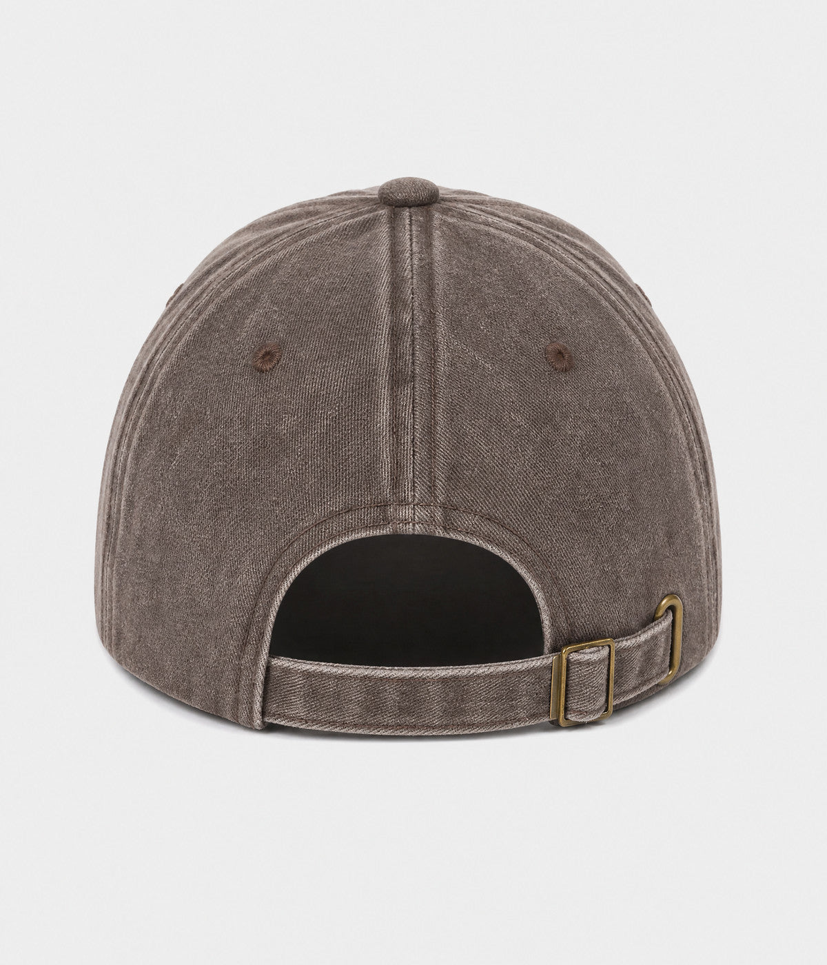 GOOD THINGS TAKE TIME. washed cotton dad cap in coffee, back view