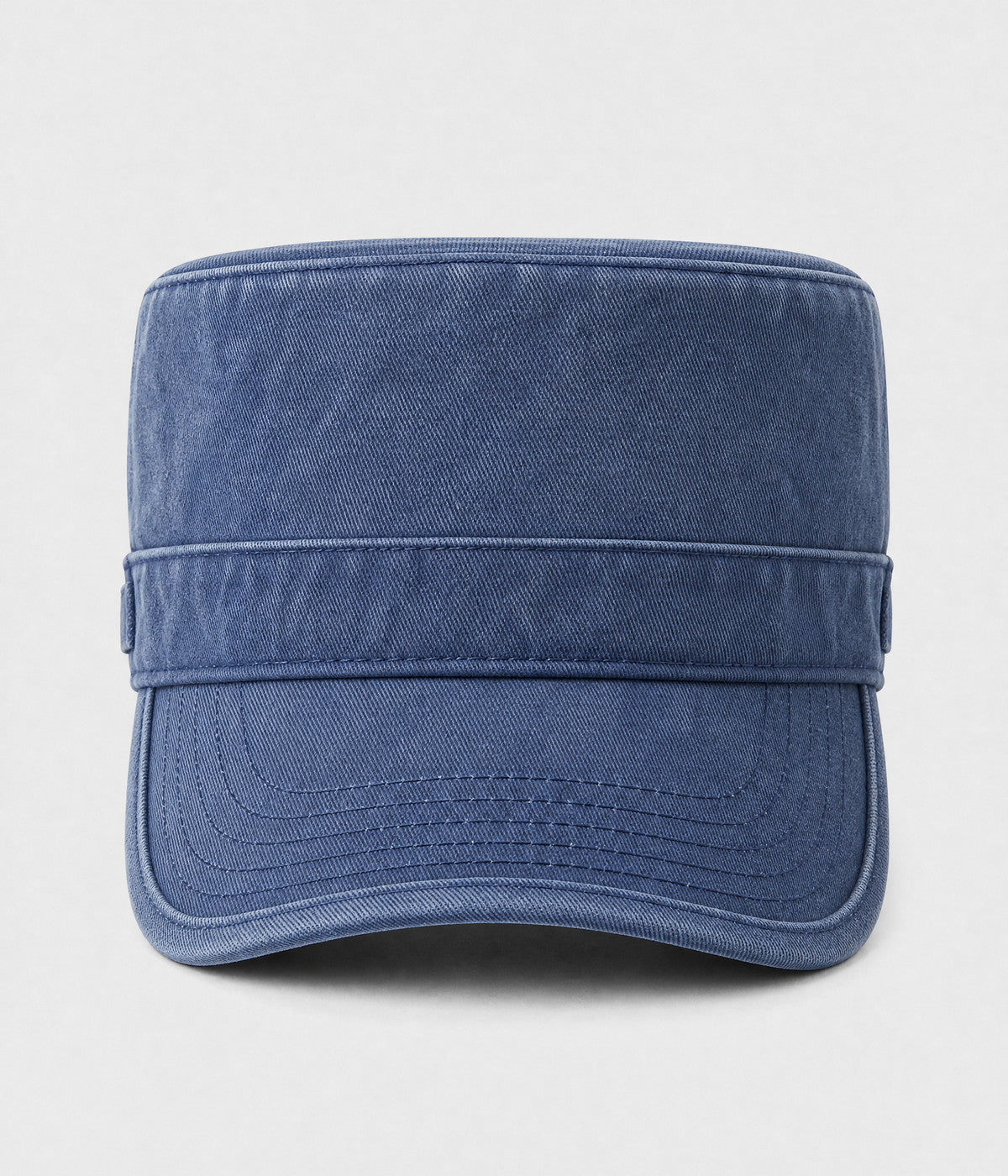 WASHED CADET. washed cotton cadet cap in NAVY, front view